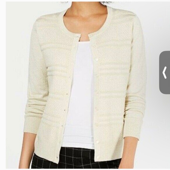 Charter Club Party Cardigans Gold Petite Small New - Picture 1 of 2